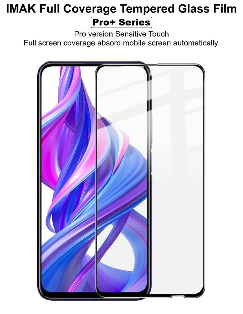 Imak Оригинальное полное Покрытие закаленное стекло на для Huawei Honor 9X Стекло на Honor 9X Pro стекло Защитная стеклянная пленка 6.59 дюйма