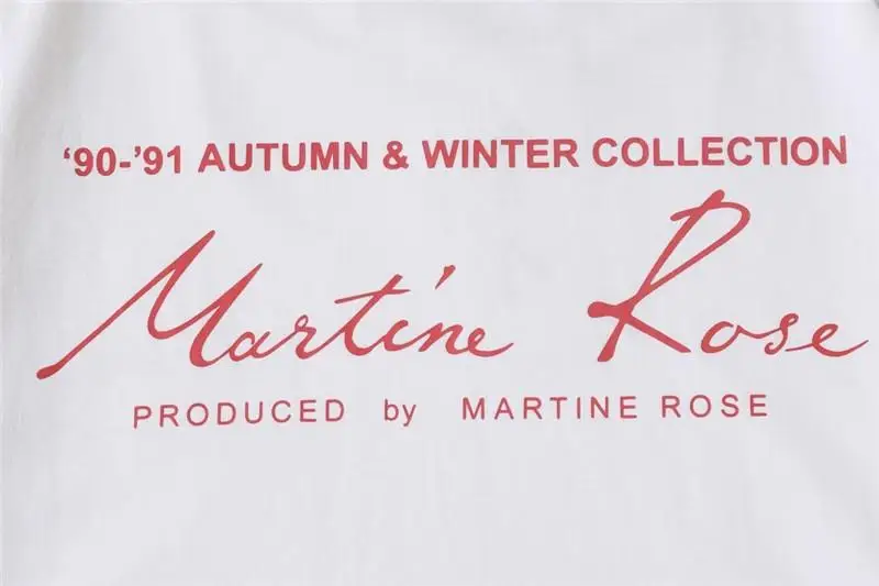 

Turtleneck Martine Rose T-shirt Men Women Black White Long Sleeve Streetwear Shirt Top Tees