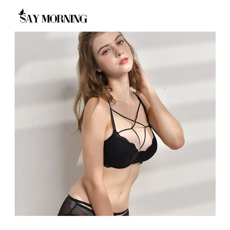 Сказать утро нового размера плюс комплект с кружевным бюстгальтером пуш-ап