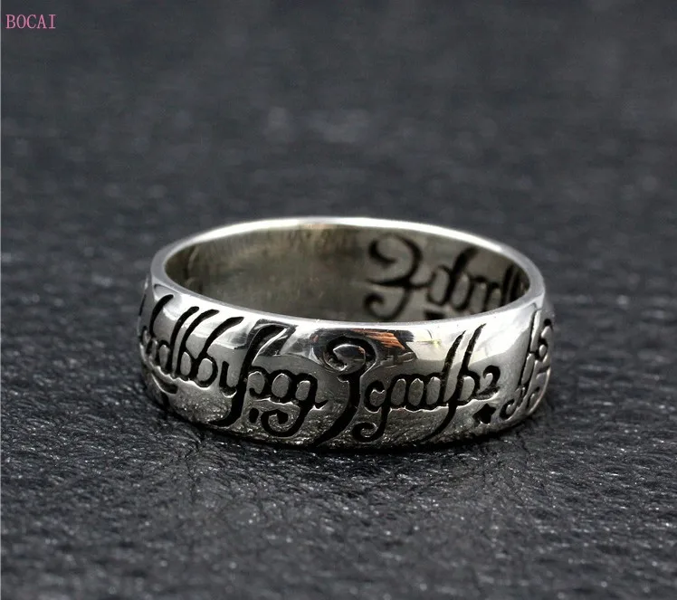 Кольцо King Ring S925 чистое серебро ручная реставрация пленка с надписью the lord ofe кольца модные указательный палец для мужчин и женщин