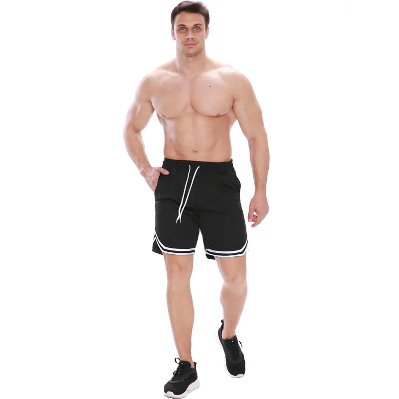 

Brand Men's Beach Shorts Men's Casual Fitness Striped Men's Sportswear Running Fitness Cotton Pants Quick-drying Sports Shorts
