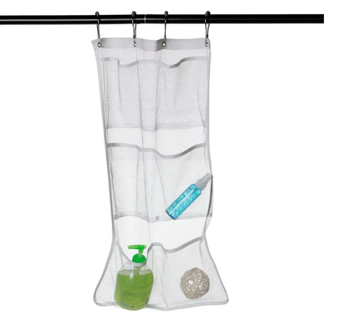 Лучший подвесной сетчатый Органайзер с 6 карманами для ванной комнаты душа Caddy