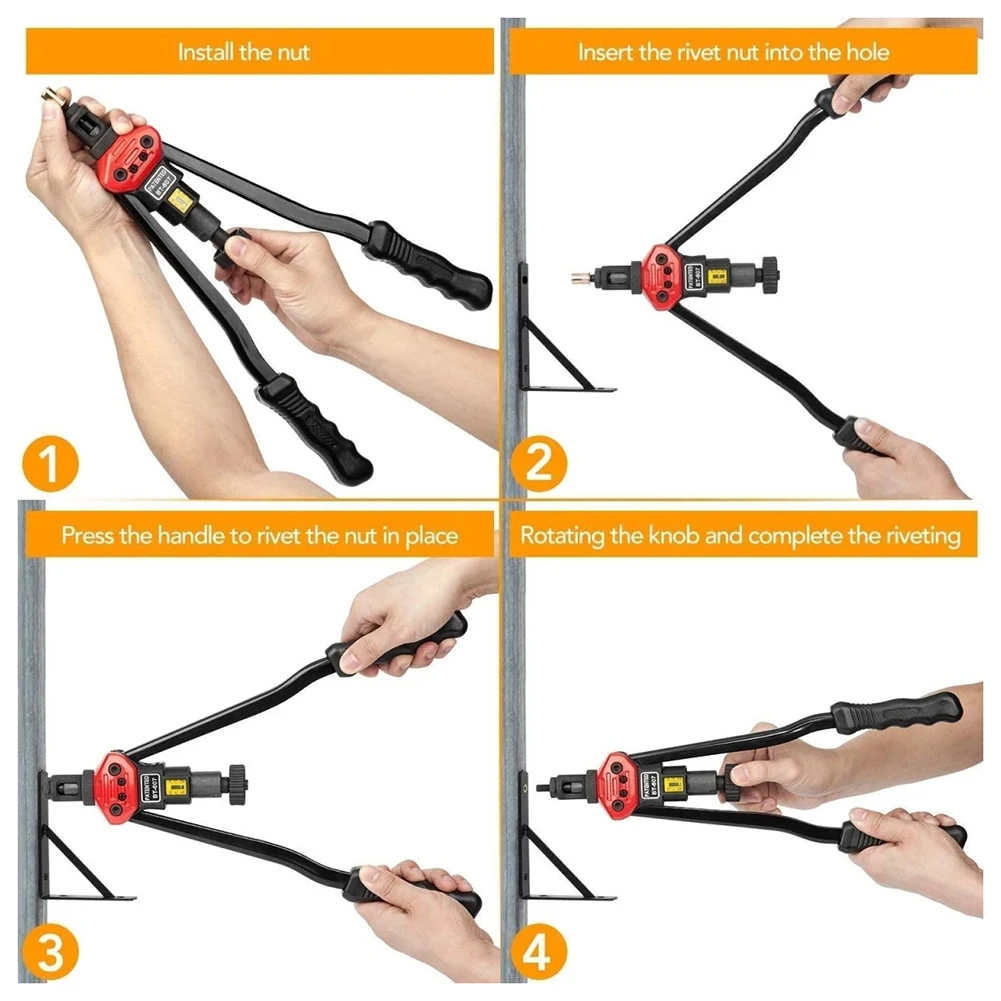 

Easy Automatic Rivet Tool Set Manual Riveting Tool Pull Cap Heavy Duty Hand Riveter HVR88