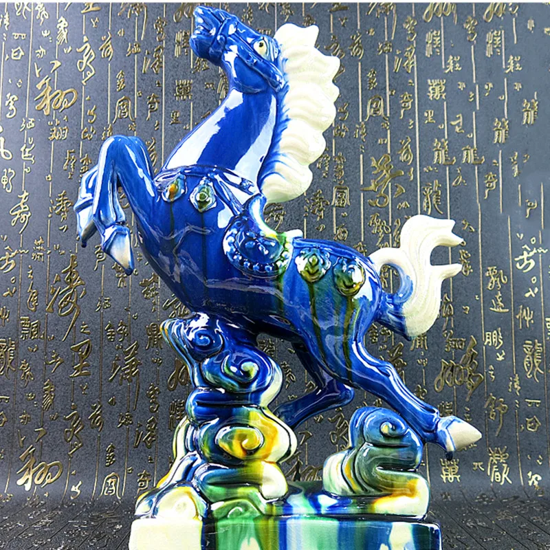 Классический цветной конь керамические конские украшения шесть лошадей