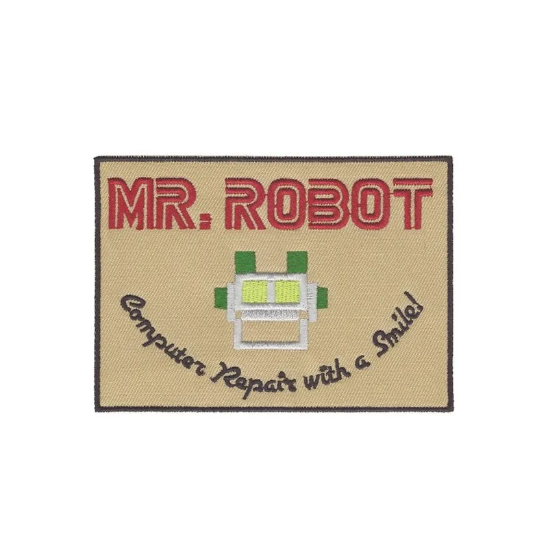 10 шт./лот нашивки с вышивкой мистер робот письмо рюкзак украшения одежды