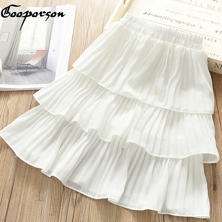 Новая весенняя плиссированная многослойная юбка для маленьких девочек
