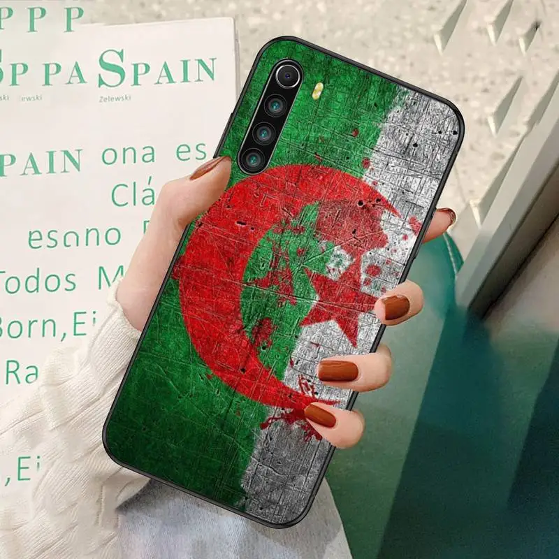 

Algeria Flag Black Soft Phone Cases For Redmi 7 8 9 A K20 30 Pro Note 8 9 Pro 9s