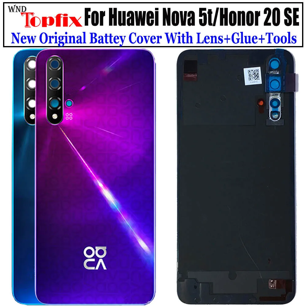 Новинка задняя крышка для Huawei Nova 5t аккумулятора Nova5t дверь заднее стекло Honor 20 se