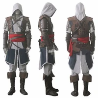 assassins costumes edward creed black flag kenway cosplay costume complete customization suit for halloween carnival party
