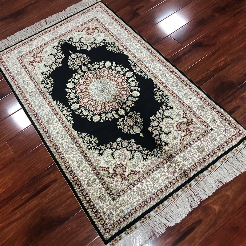 3 'x 5' молитвенный коврик шелковый ковер ручной работы персидские коврики