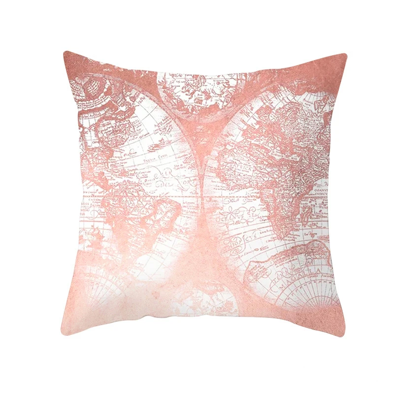 Наволочка розовая золотистая мягкая квадратная для путешествий спальни