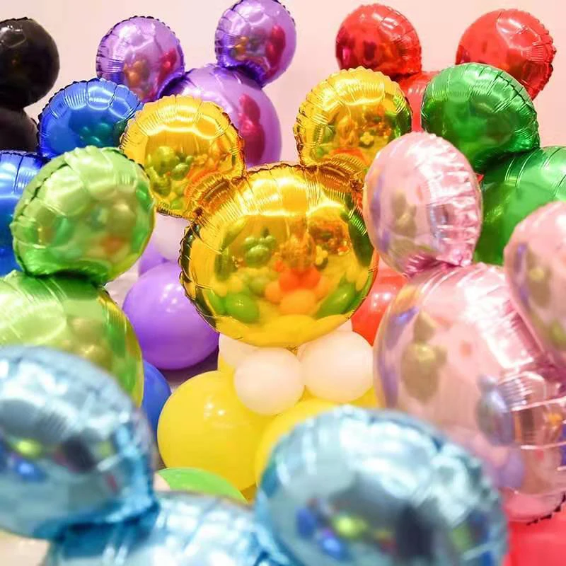 1 шт. гигантские 24 дюймов Микки голова шары фольгированные милый градиент Минни