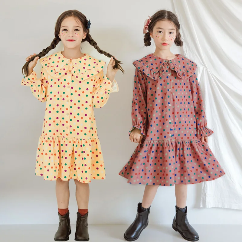 Осеннее платье для девочек Новинка 2019 года детская одежда платья