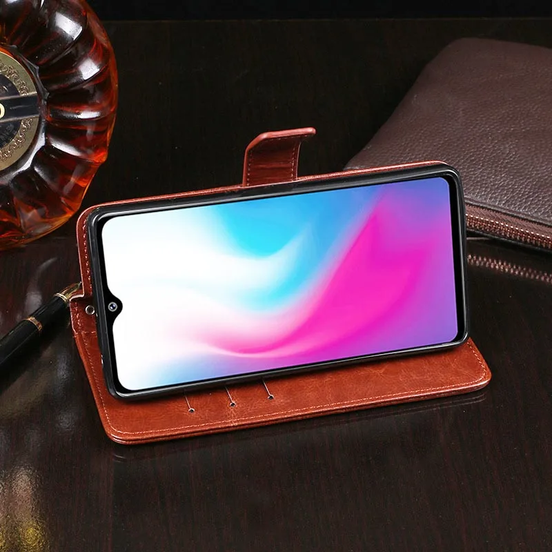 Чехол-книжка для Vivo Y91i деловой кожаный чехол-бумажник чехол телефона Обложка
