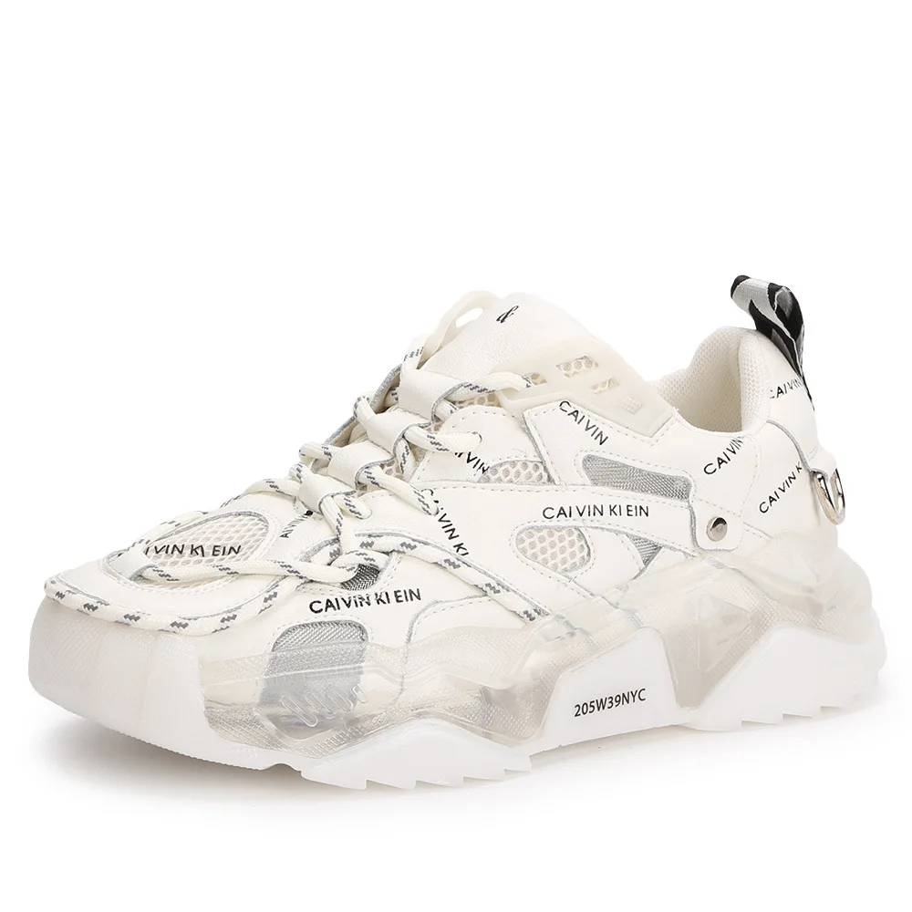 

Jookrrix 2020 Women Autumn Female Fashion Increased 5cm Chunky Shoes For Women Genuine Leather Casual Sneakers White ZD2819