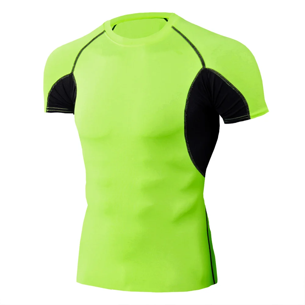 

Men's quick-dry running shirts fitness jersey with compression sports Men's compression gym suit