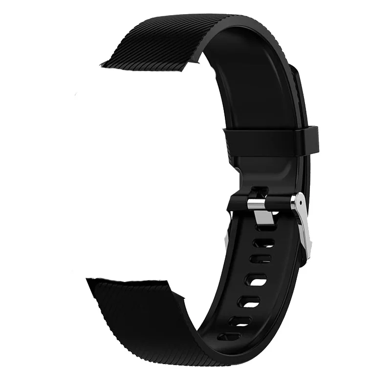 Black silicone LEMDIOE умные аксессуары для 22 мм Смарт-часы сменный ремешок L7 L9 DT зарядка из нержавеющей стали Силикагель кожаный ремешок - Цвет: Black silicone
