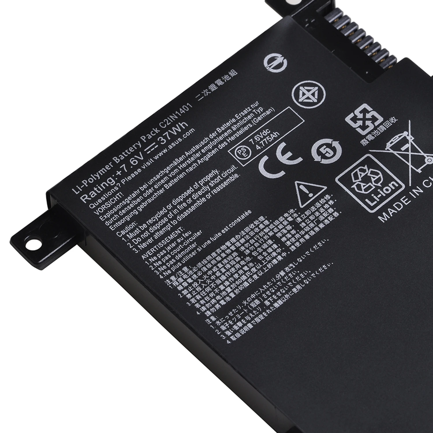 Новый 7 6 V 37Wh C21N1401 Аккумулятор для ноутбука Asus X455 X455L X455LA A455L A455LD A455LN F455L K455L X454W Y483LD