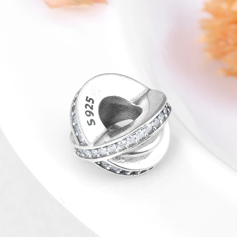 100% 925 Sterling Silver Sparkling Staggered circles CZ spacer Beads Fit Original European Charm Bracelet Jewelry making | Украшения и