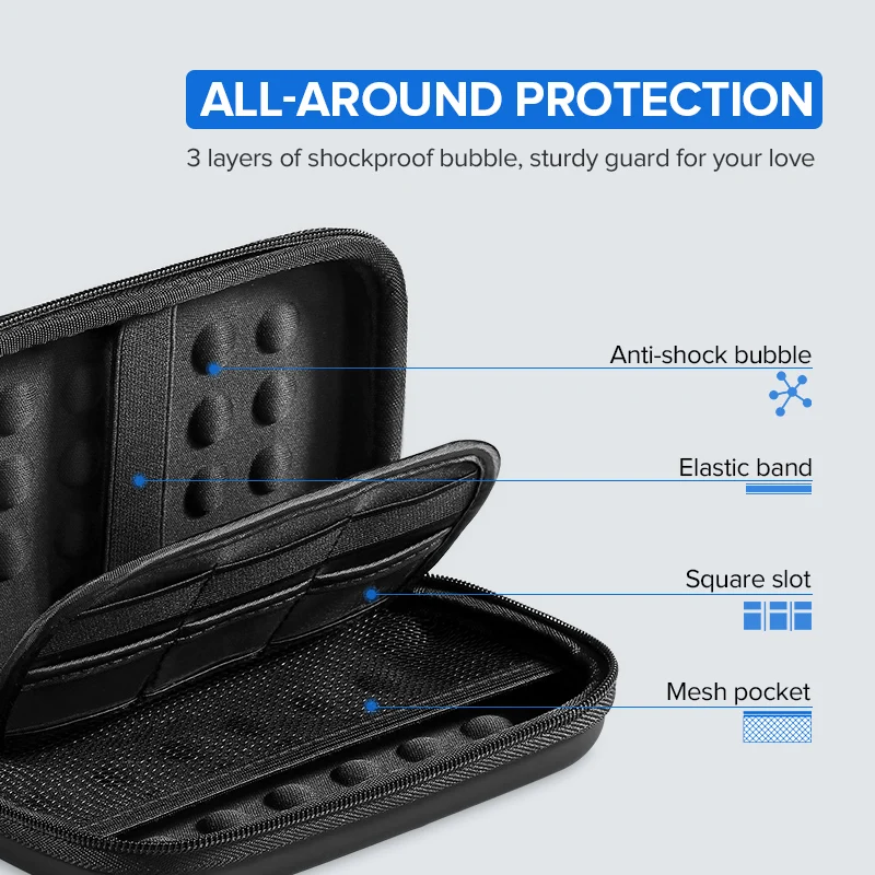 ugreen hdd case protective power bank case for 2 5 external hard disk drive ssd case powerbank portable organizer protection box free global shipping