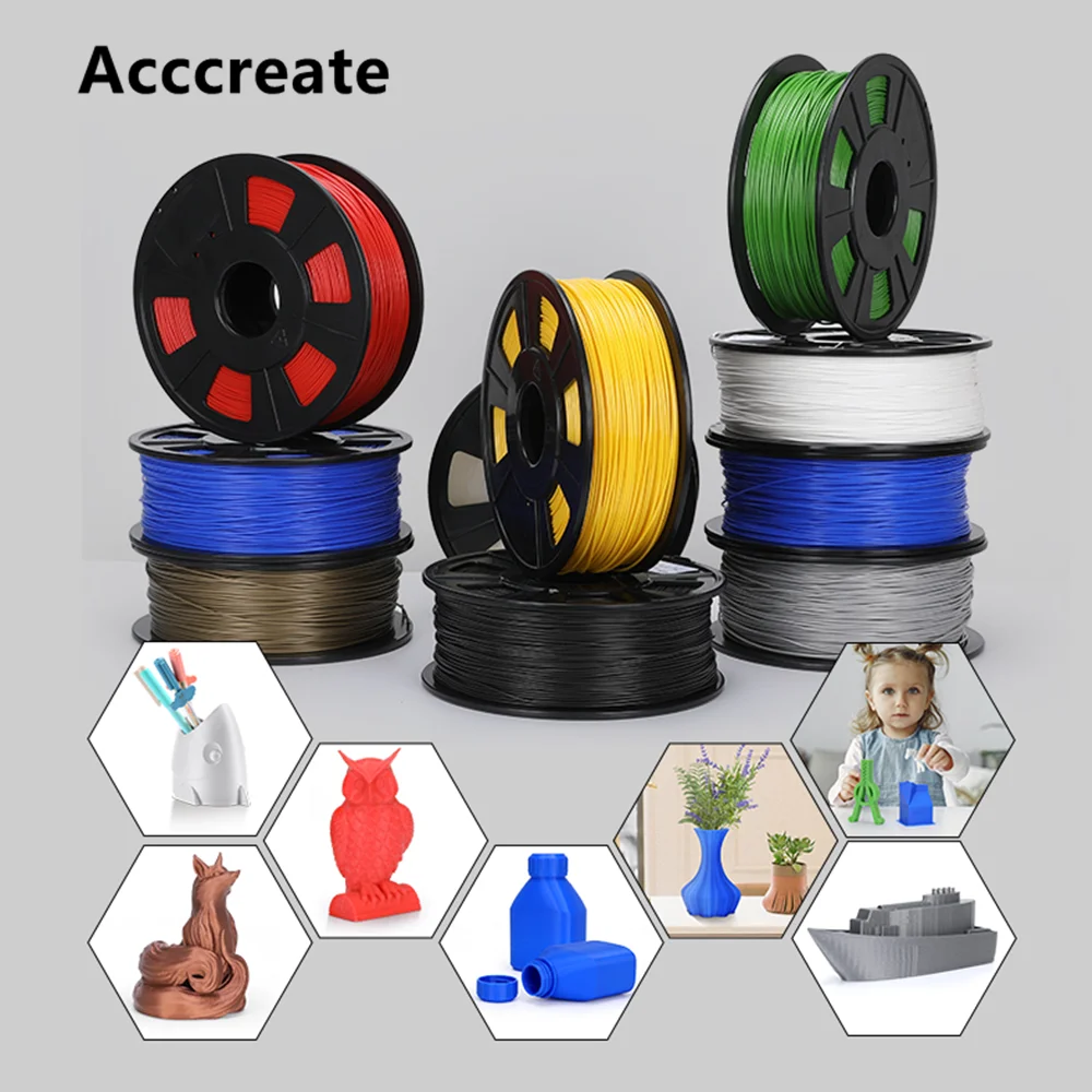 PLA Филамент Acccreate для 3D принтера Creality Ender 3 Pro CR 10S V2 6 SE Anycubic Mega X FDM 1 кг 75 мм|Материалы