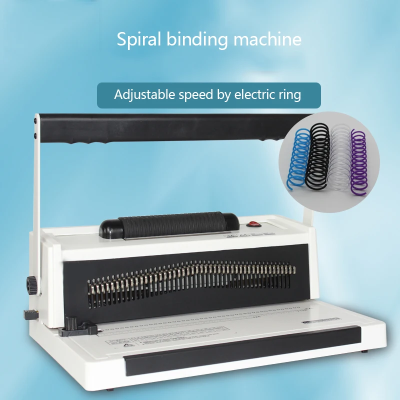 値段 電動シングルコイルスパイラルリング製本機契約テキスト穴パンチングマシンフル描画ナイフ46穴パンチャー