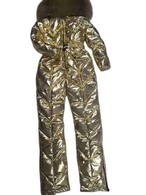 Женский зимний пуховик с капюшоном из натурального меха для девочек блестящая