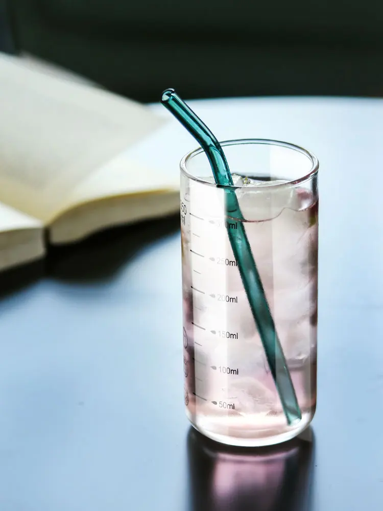 Градуированный Стекло плетень бутылка многоразового использования молоко