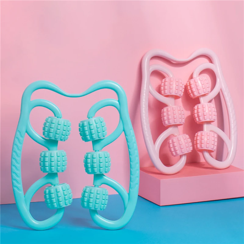 

360 ° Massager Leg Neck Muscle Relaxation Roller Ring Clamp Leg Massage Stick Yoga Body Shaping Fitness Device For Sports
