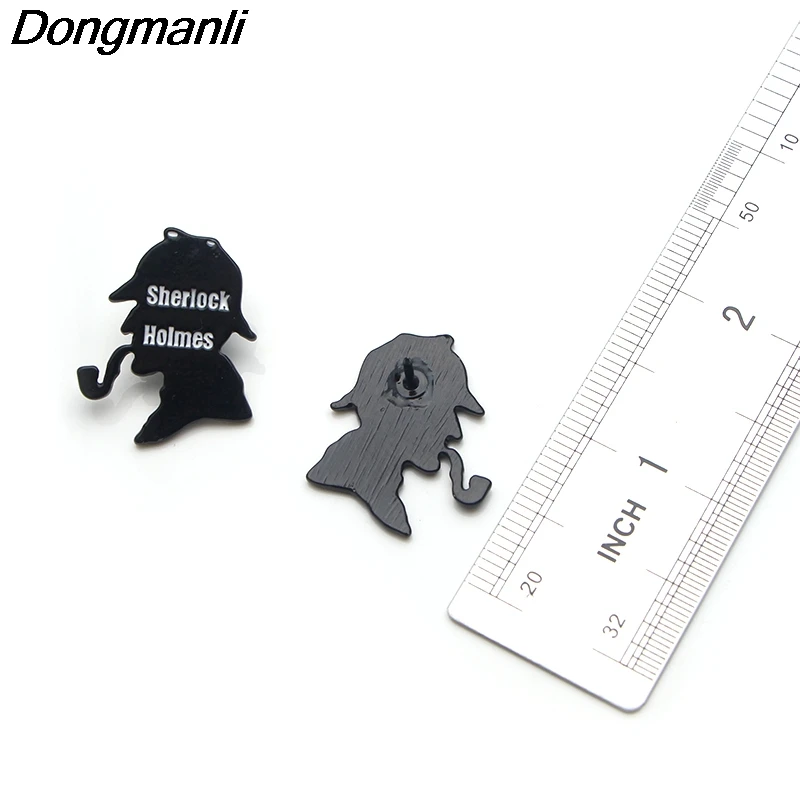 

O301 Movie Characters Sherlock Holmes Metal Enamel Pins And Brooches For Fashion Lapel Pin Backpack Bags Badge Gifts