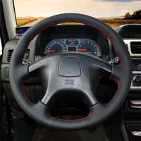 diy anti slip wear resistant steering wheel cover for mitsubishi pajero old pajero sport car interior decoration