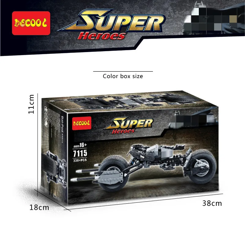 

Decool Technical Famous Motorcycle Bat Mobile Building Block Super Hero Classic Model Bricks Toys Birthday Gift For Kid