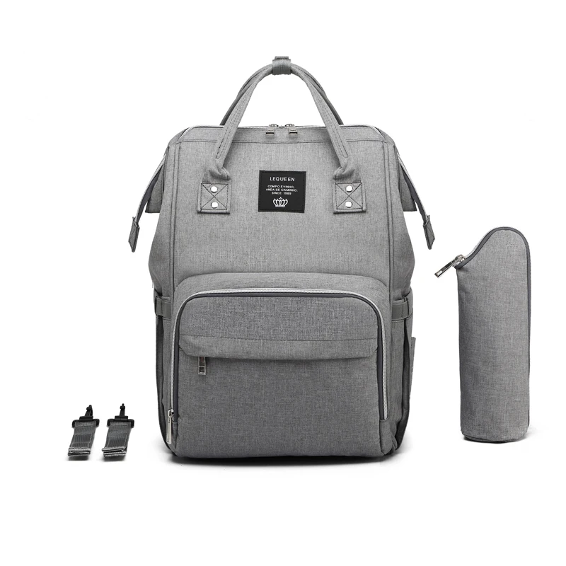 Lequeen Diaper Bag I LEQUEEN пеленка мешок USB Мумия Материнство сумка большая мода кормящих путешествия рюкзак коляска детская сумка уход за ребенком подгузник рюкзак - Цвет: Lequeen Diaper Bag I
