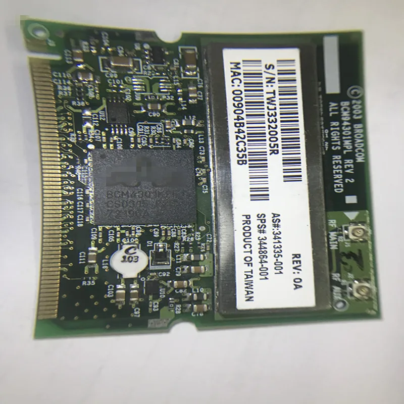 

TWJ332005R BCM94301MPL REV 2 HP BROADCOM 802.11B WL-352BQ V 00 WIFI module QDS-BRCM1002-Hnew