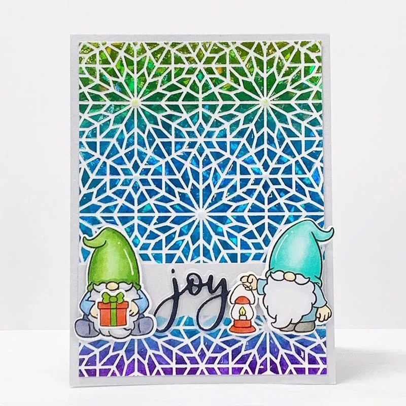 Волшебный гном я буду Гном на Рождество высечка + прозрачный штамп фразы