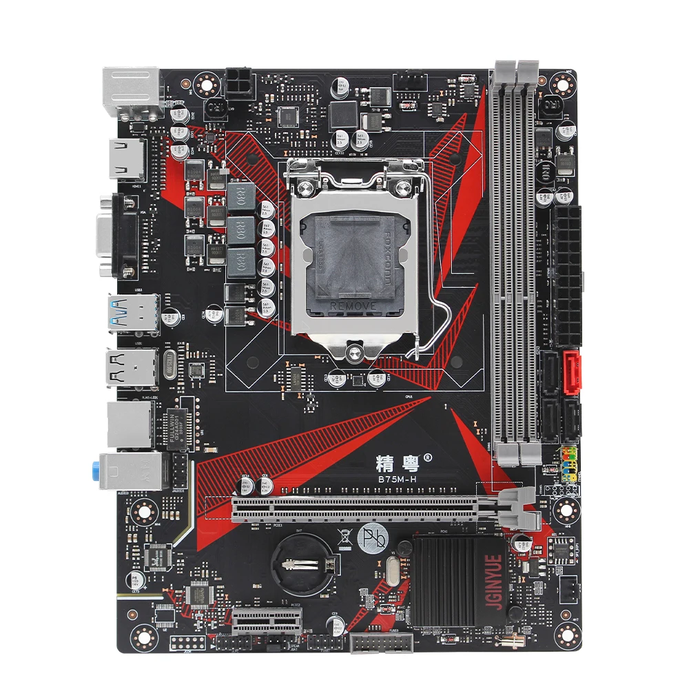 Online JGINYUE B75 Motherboard LGA 1155 Set Kit Mit Xeon E3 1230 V2 Prozessor 16GB 2*8G DDR3 Desktop RAM Speicher Mainboard B75M-H VGA