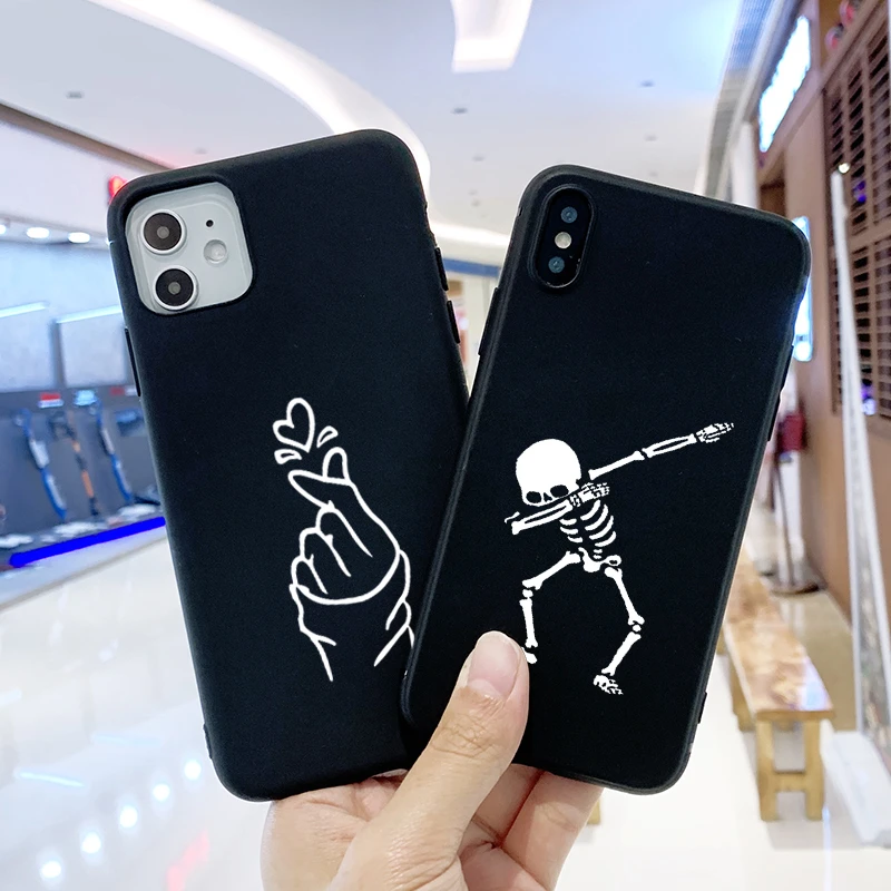 Чехол для телефона с мультяшным скелетом XiaoMi RedMi Note 8 7 6 K30 K20 Pro матовые Силиконовые
