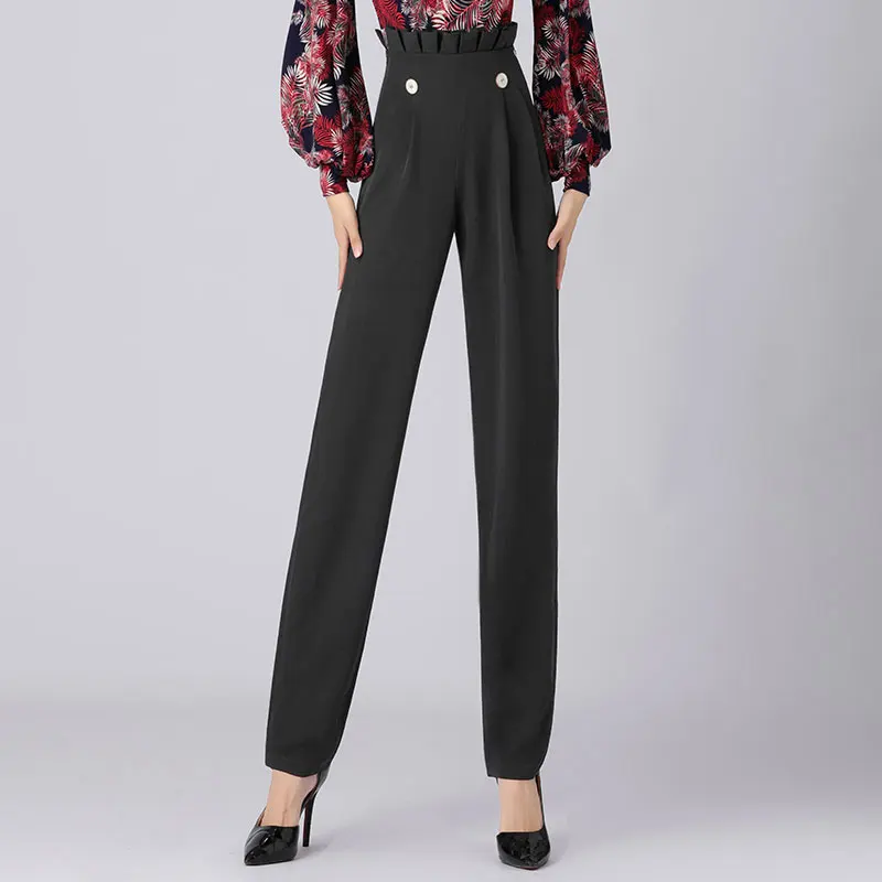 

Женские брюки для латиноамериканских танцев, с высокой талией