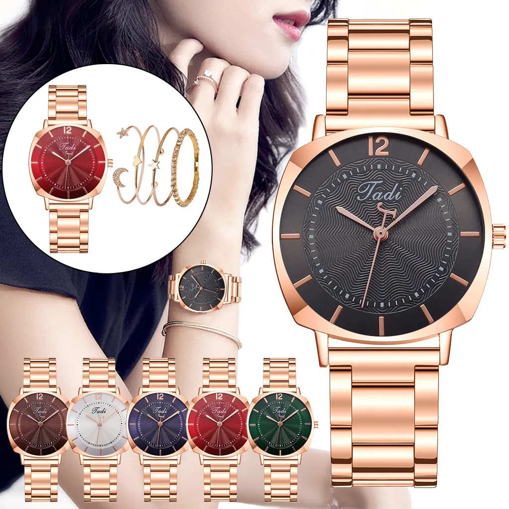 Модные женские часы женский топ брендовые наручные из нержавеющей стали с Newv