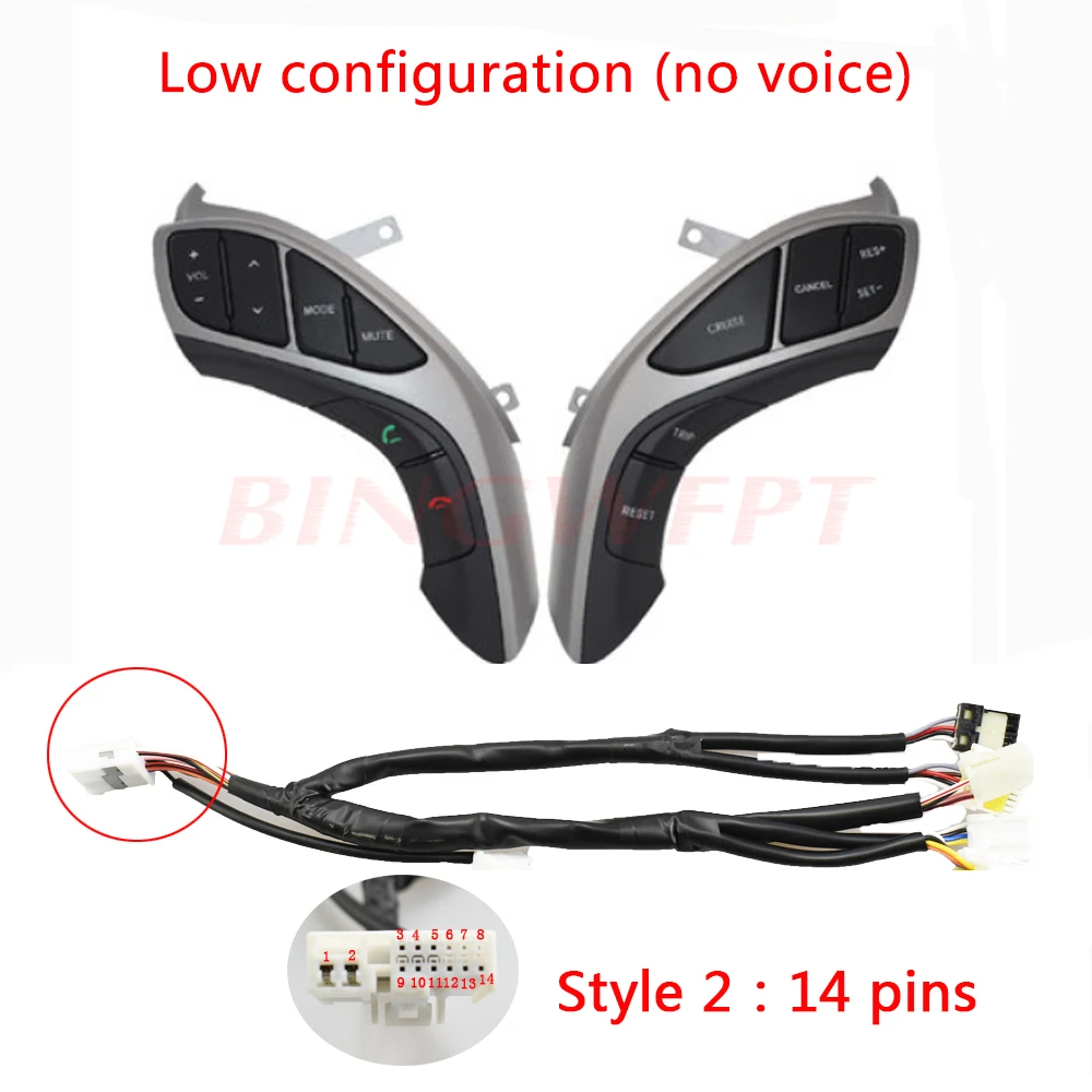 

Многофункциональная кнопка рулевого колеса для Hyundai Elantra 2012-2015 I30, Кнопка Аудио и круиз-контроля, рулевое колесо автомобиля