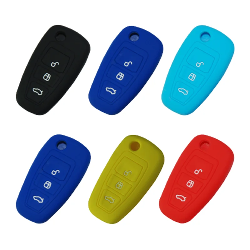 

3 Button for Ford Ranger C-Max S-Max Focus Galaxy Mondeo Transit Tourneo Custom Silicone Car Remote Key Fob Cover Case