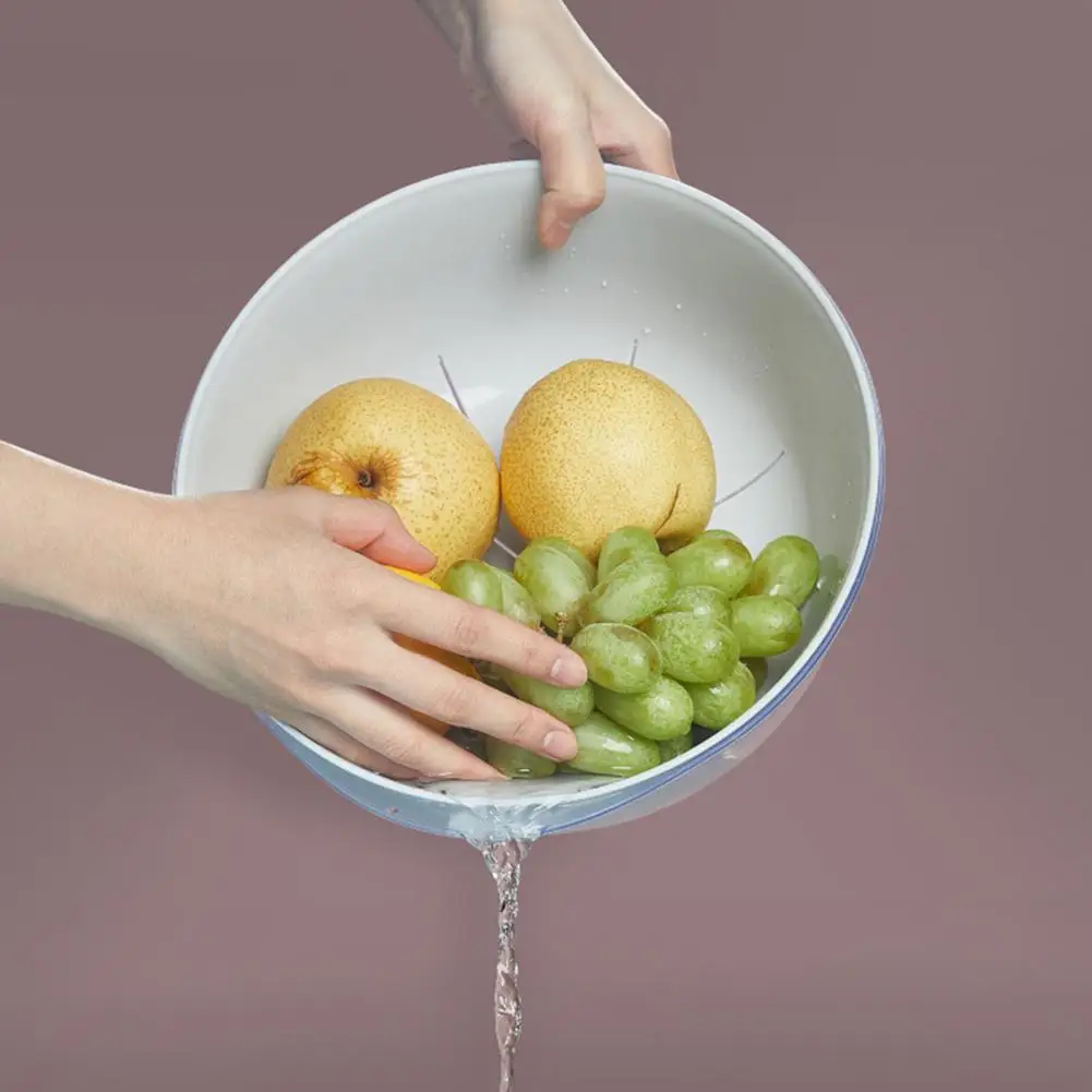 

Двухслойная утолщенная разделительная конструкция, сливная корзина для овощей, кухонные принадлежности