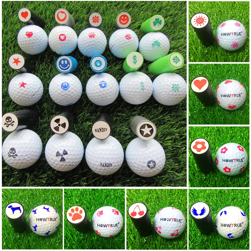 

1pcs Golf Ball Stamper Quick-dry Plastic Golf Ball Stamper Stamp Marker Impression Seal Golf Club Accessories