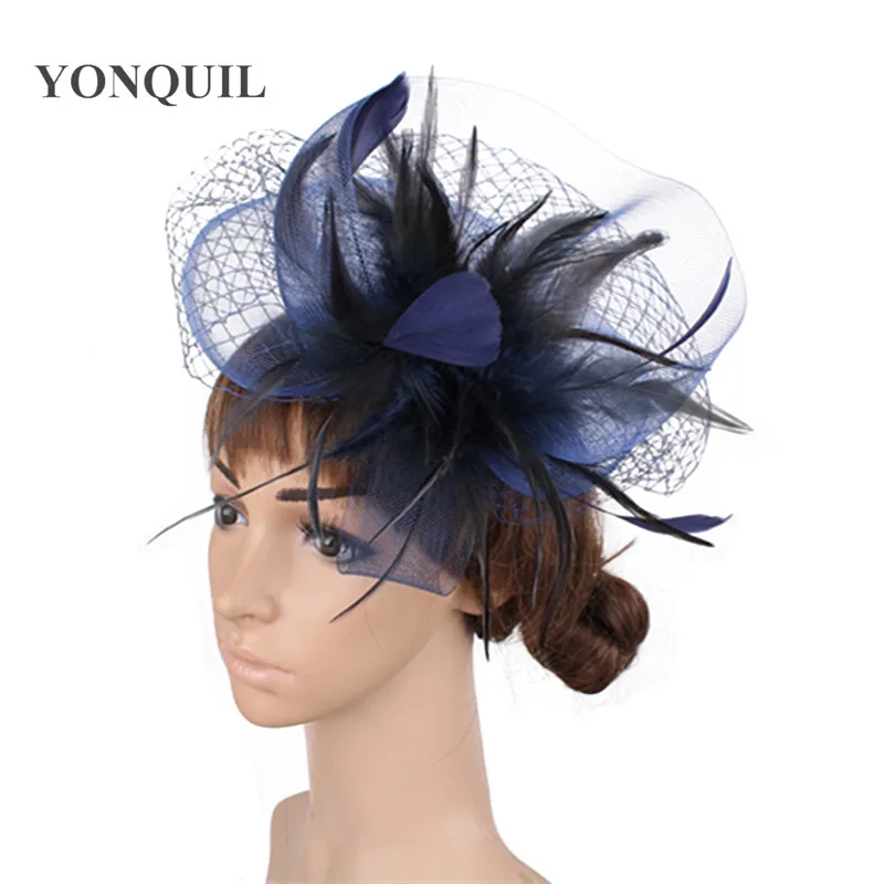 Bride Mesh Hair Fascinators Hat Women Elegant Wedding Headwear Cocktail Race Church Accessories Net Fashion Ladies Headdres |