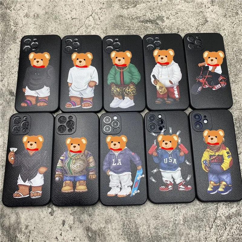 

Luxury Italy bear soft Case For iPhone 11 12 Pro Max mini 7 8 6 6S se Plus XR X XS MAX se silicone phone Cover fundas capa