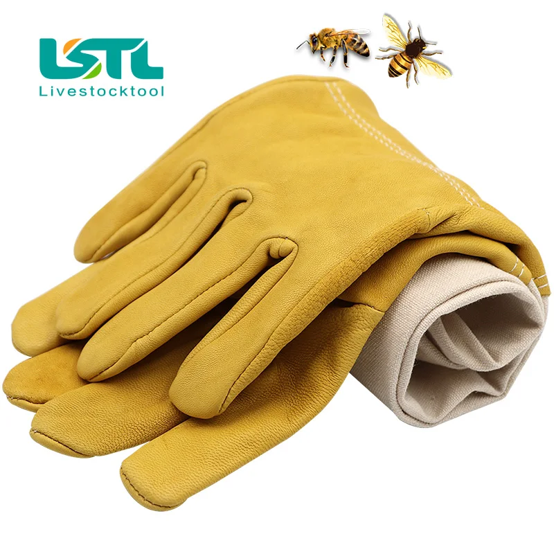 Перчатки для пчеловодства защитные рукава проветриваемые профессиональные