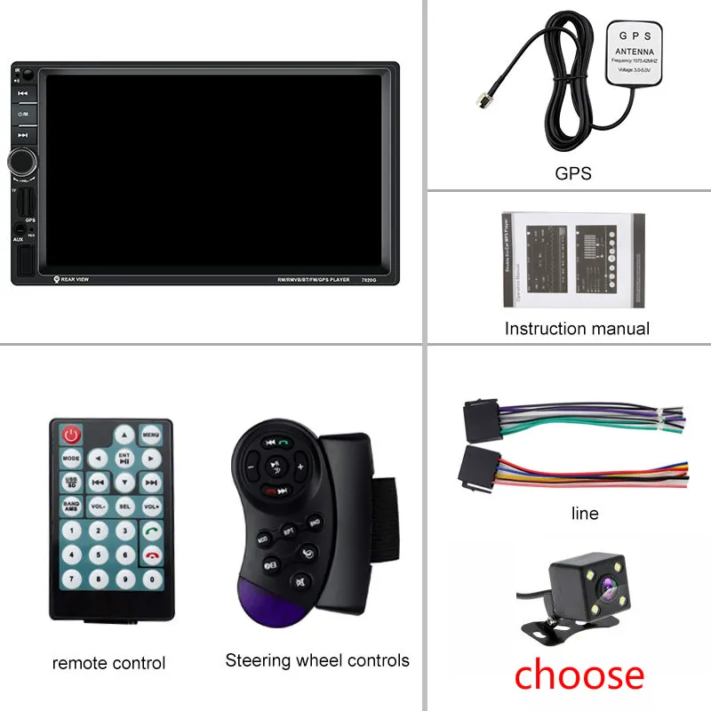 Автомагнитола 7021G 2 Din 7 дюймов TFT MP5 плеер USB Bluetooth Авто Видео дистанционное