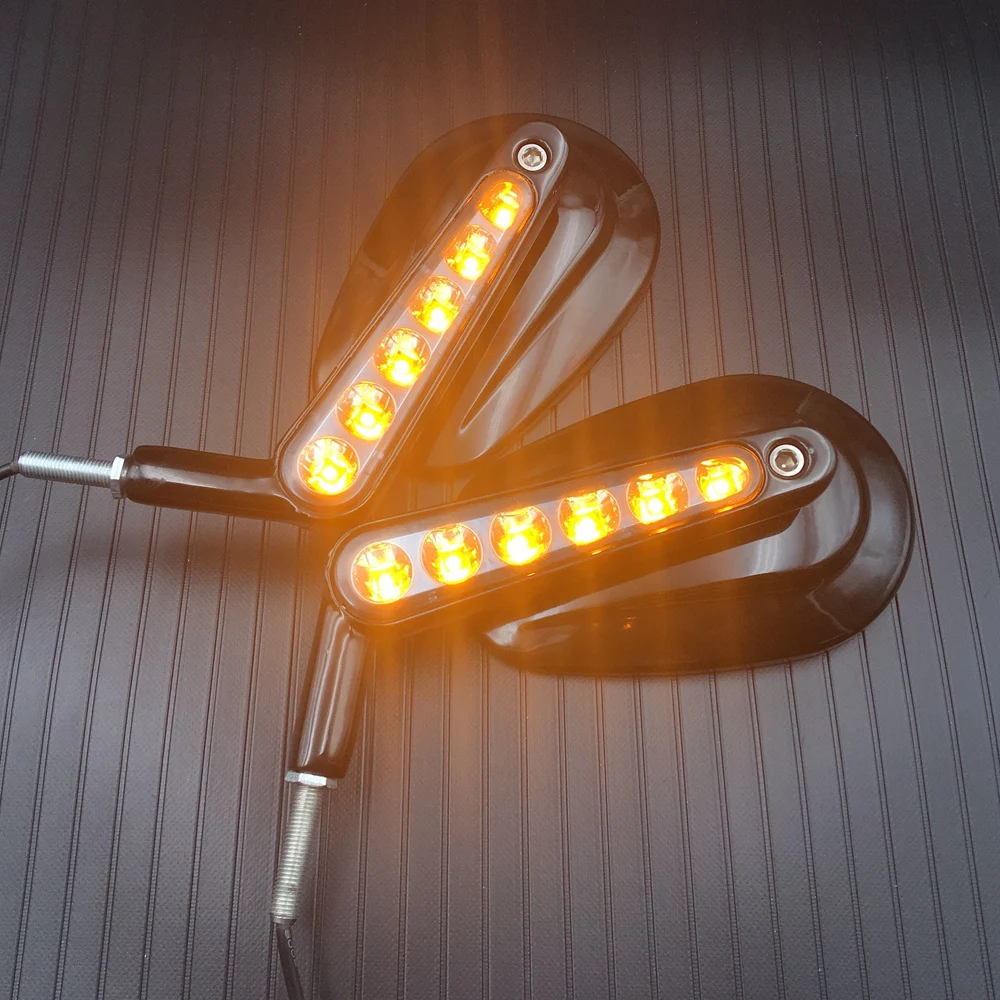 Зеркала заднего вида и светодиодный ные Передние Сигналы поворота для Harley Davidson