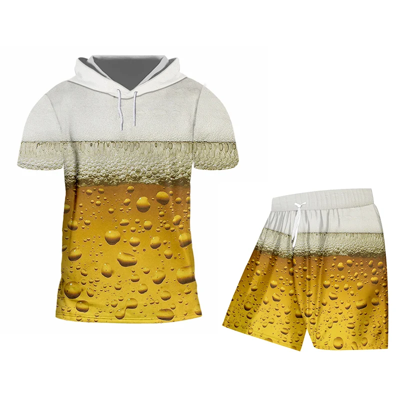 Костюм мужской с футболкой и шортами крутая модная 3D майка в стиле хип-хоп