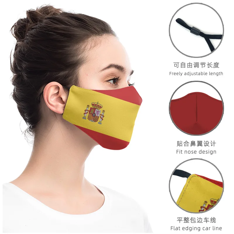 

Флаг футбольный маскара 3DPrinting моющийся фильтрующий элемент Mascarillas Deproteccion CubreBocas Faciais Gripe Хэллоуин косплей